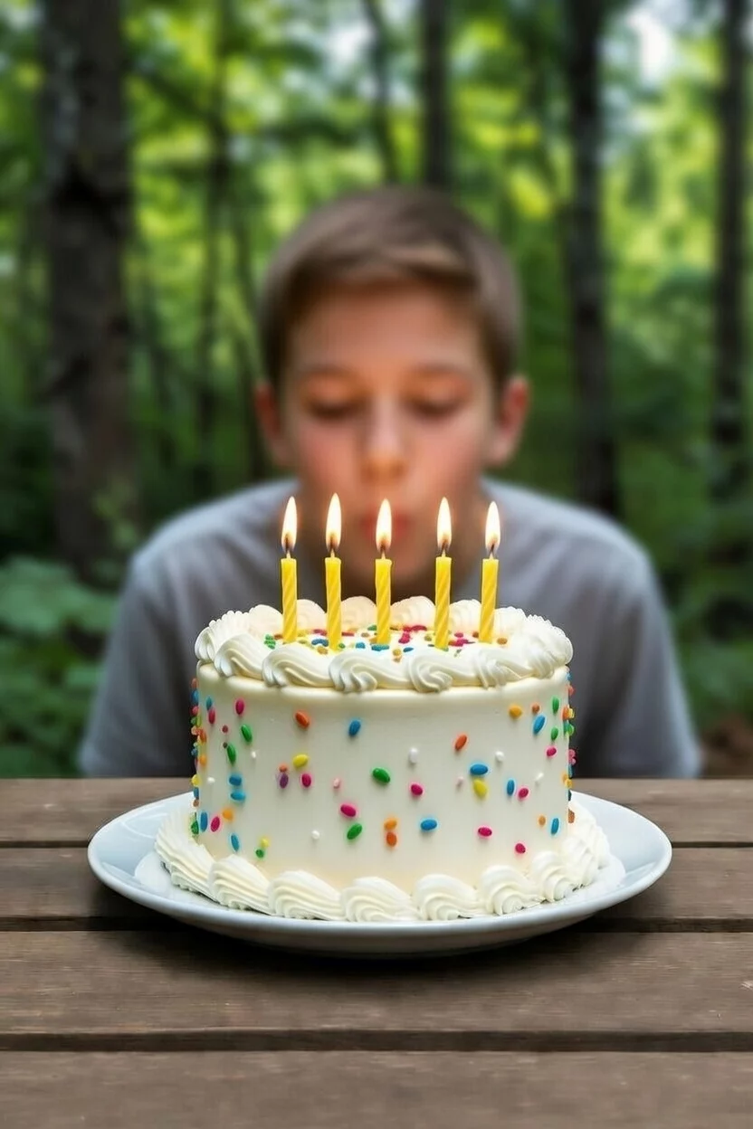 garçon souflant des bougies chez Activ PArk