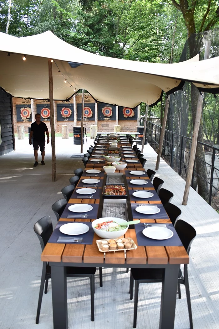 préparation de la tablegrill